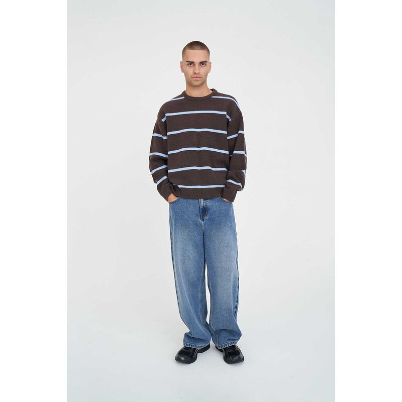 Huffer Stack Stripe Knit Crew image number 3